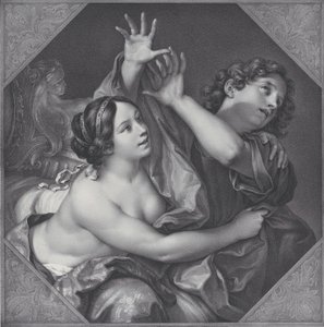 Jozef en de vrouw van Potifar, 1837 door Franz Seraph Hanfstaengl