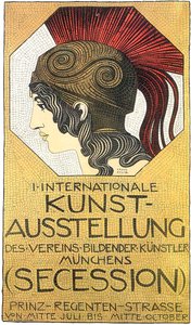 Affiche voor de eerste internationale kunsttentoonstelling, Secession, 1893