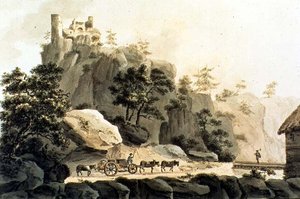 Uitzicht op de Ribeauville Weg en het Grote Ribeauville Kasteel