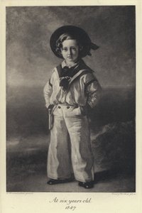 Koning Edward VII als kind, zes jaar oud