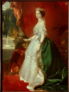 Portret van keizerin Eugenie (1826-1920) in hofjurk