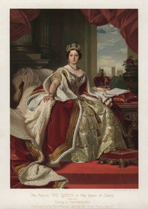 Koningin Victoria in haar staatsgewaden