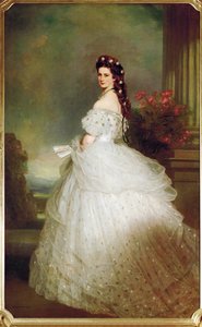 Keizerin Elisabeth in een sterrenjapon (olieverf op doek) door Franz Xaver Winterhalter