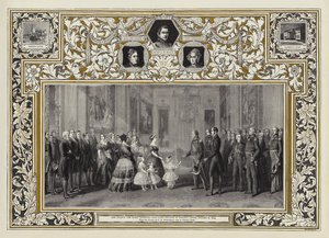 Hare Majesteit de Koningin ontvangt Koning Louis Philippe in Windsor Castle, 8 oktober 1844 door Franz Xaver Winterhalter