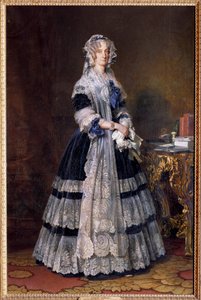 Portret van Marie Amelie de Bourbon, koningin van de Fransen door Franz Xaver Winterhalter