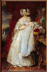 Portret van Helene Louise van Mecklenburg-Schwerin, hertogin van Orléans en de graaf van Parijs