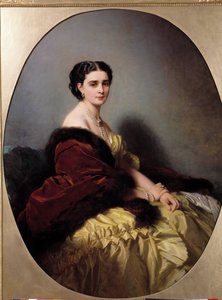 Portret van Madame Narichkin. Schilderij door Xaver Winterhalter door Franz Xaver Winterhalter