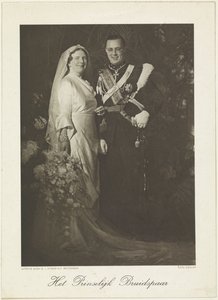 Portret van Juliana, koningin der Nederlanden, en Bernhard van Lippe-Biesterfeld door Franz Ziegler