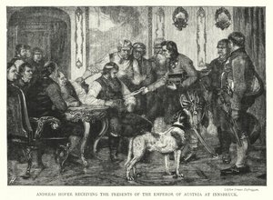 Andreas Hofer Ontvangt de Geschenken van de Keizer van Oostenrijk in Innsbruck door Franz von (after) Defregger