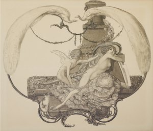 Ontwerp voor een ex libris door Franz von Bayros