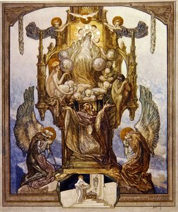 Illustratie uit Dantes Goddelijke Komedie, Paradijs, Canto VIII, 1921 door Franz von Bayros