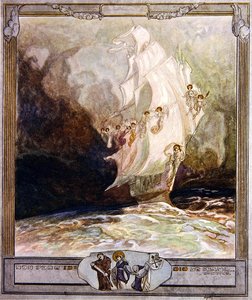 Illustratie uit Dantes Goddelijke Komedie, Paradijs, Canto XXVII, 1921
