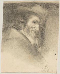 Schets naar Vásquez; hoofd van Menippus; origineel: Madrid, Prado door Franz von Lenbach
