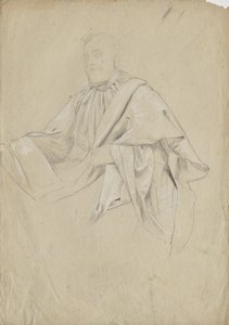Oude man met rijk gewaad door Franz von Matsch