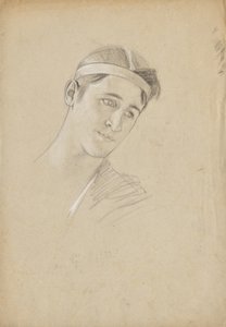 Kopstudie voor Achilles door Franz von Matsch