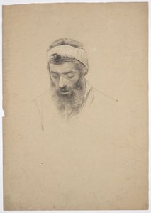 Studie van een man met baard door Franz von Matsch