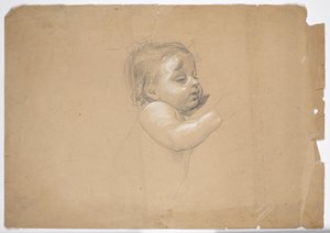 Studie van een zuigeling door Franz von Matsch