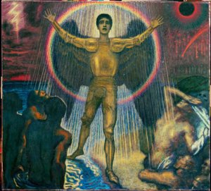 Franz von Stuck, De Engel van het Oordeel / Schilderij, circa 1922