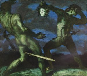 Perseus met het hoofd van Medusa door Franz von Stuck