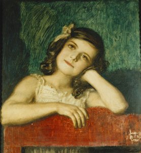 Portret van Mary, de Dochter van de Kunstenaar door Franz von Stuck