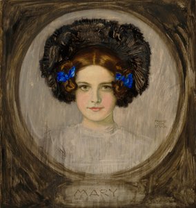 Portret van Mary, de dochter van de kunstenaar door Franz von Stuck