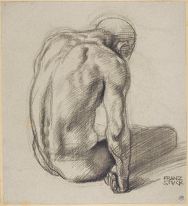 Zittende man door Franz von Stuck