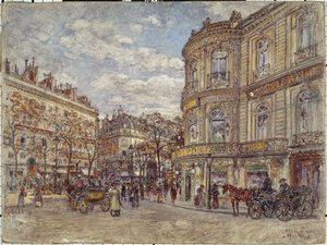 Frans: Le Pavillon de Hanovre, rue Louis-le-Grand door Frederic Anatole Houbron