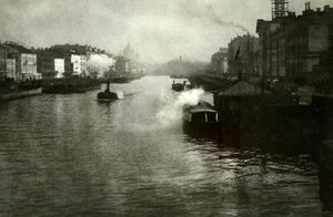 De Fontanka Rivier in Sint-Petersburg, Rusland, 1900s door Fred Boisson