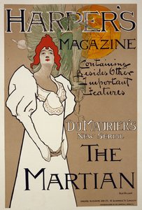 Omslagillustratie voor Harpers magazine met The Martian door DuMaurier, 1898