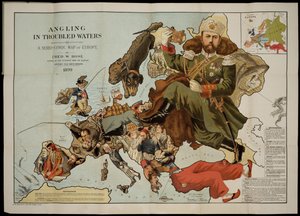 Vissen in troebel water. Een serieus-komische kaart van Europa
