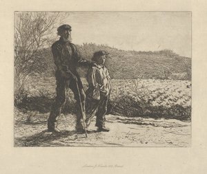 Een blinde man, 1863 door Fred Walker