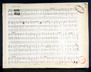 Facsimile van de partituur van 
