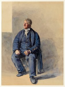 Portret van John Lovell, 70 jaar. Schipper op de Theems als Greenwich-pensionaris