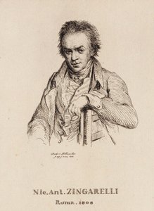 Portret van de componist Nicola Antonio Zingarelli door Frederic Desire Hillemacher