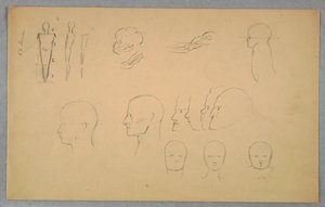 Anatomische studies door Frederic Edwin Church