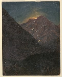 Alpenlandschap (Beieren of Zwitserland) door Frederic Edwin Church