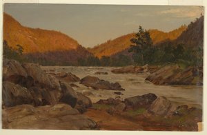 Herfstlandschap in North Carolina door Frederic Edwin Church