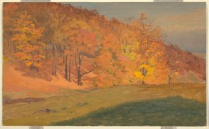 Herfstbossen door Frederic Edwin Church