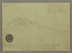 Kale heuvel, Akropolis in Korinthe, Griekenland door Frederic Edwin Church