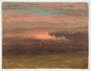 Wolkstudie bij zonsondergang