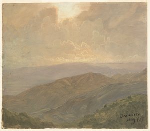 Bewolkte luchten, Jamaica door Frederic Edwin Church
