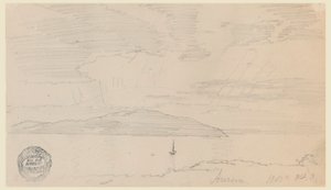 Tekening, Aurora, Mount Desert Island, september 1860 door Frederic Edwin Church