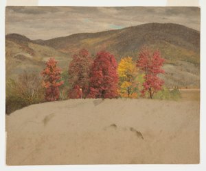 Tekening, Herfstlandschap in New England, waarschijnlijk oktober 1865