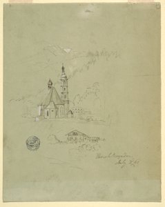 Tekening, Berchtesgaden, Beieren, 3 juli 1868