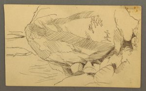 Tekening, Zwerfkei en rotsen, mogelijk 1877 door Frederic Edwin Church