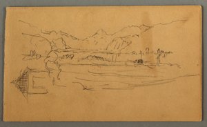 Tekening, Brede Vallei, Schuur, St. Gilgen, Oostenrijk, mogelijk 1868