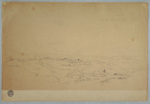 Tekening, Cartago, Colombia, 23 juli 1853 door Frederic Edwin Church