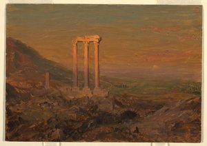 Tekening, Klassieke ruïnes, Syrië, mei 1868 door Frederic Edwin Church