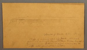 Tekening, Cliffs, mogelijk 1859 door Frederic Edwin Church