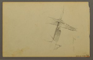 Tekening, Wolkenstudie, heuvel, 1844 door Frederic Edwin Church